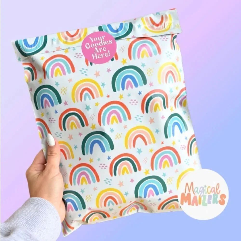 Poly mailers mixed sizes 35 poly mailers 35 stickers